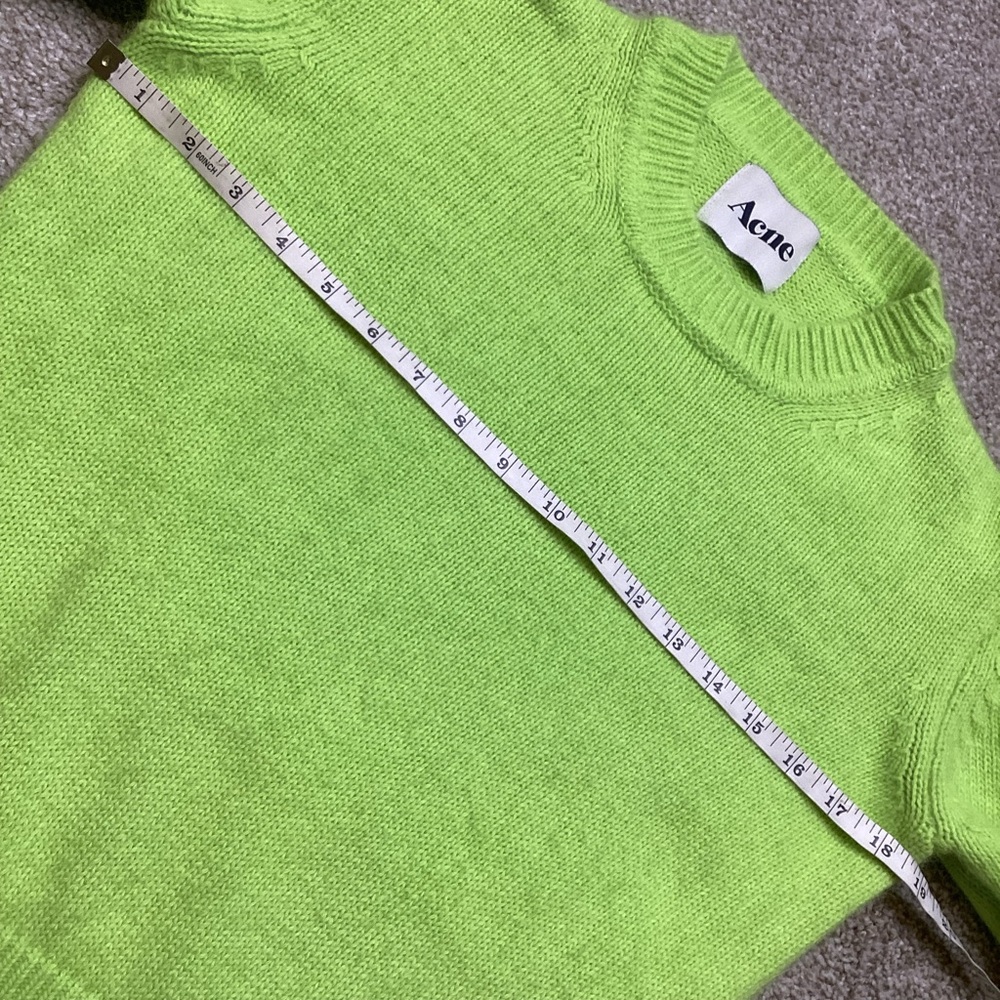 ACNE Studios Lia Mohair Sweater Acid Neon Green Small - Picture 4 of 6